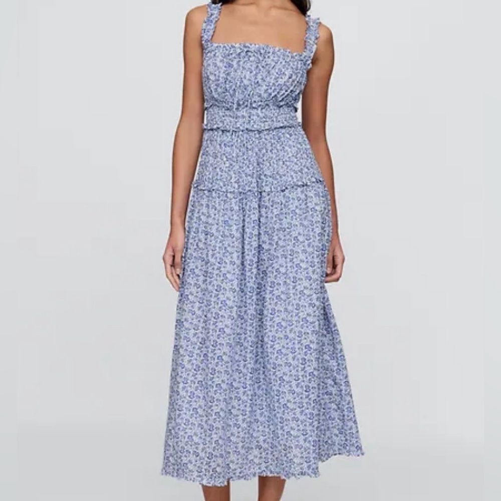 Blue Floral Summer Dress